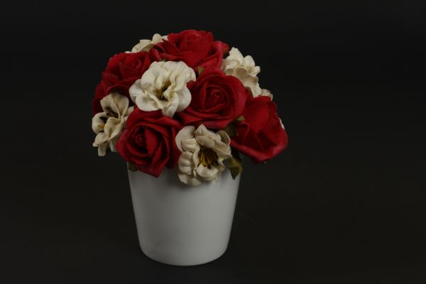 Mini vaso cerâmica branco